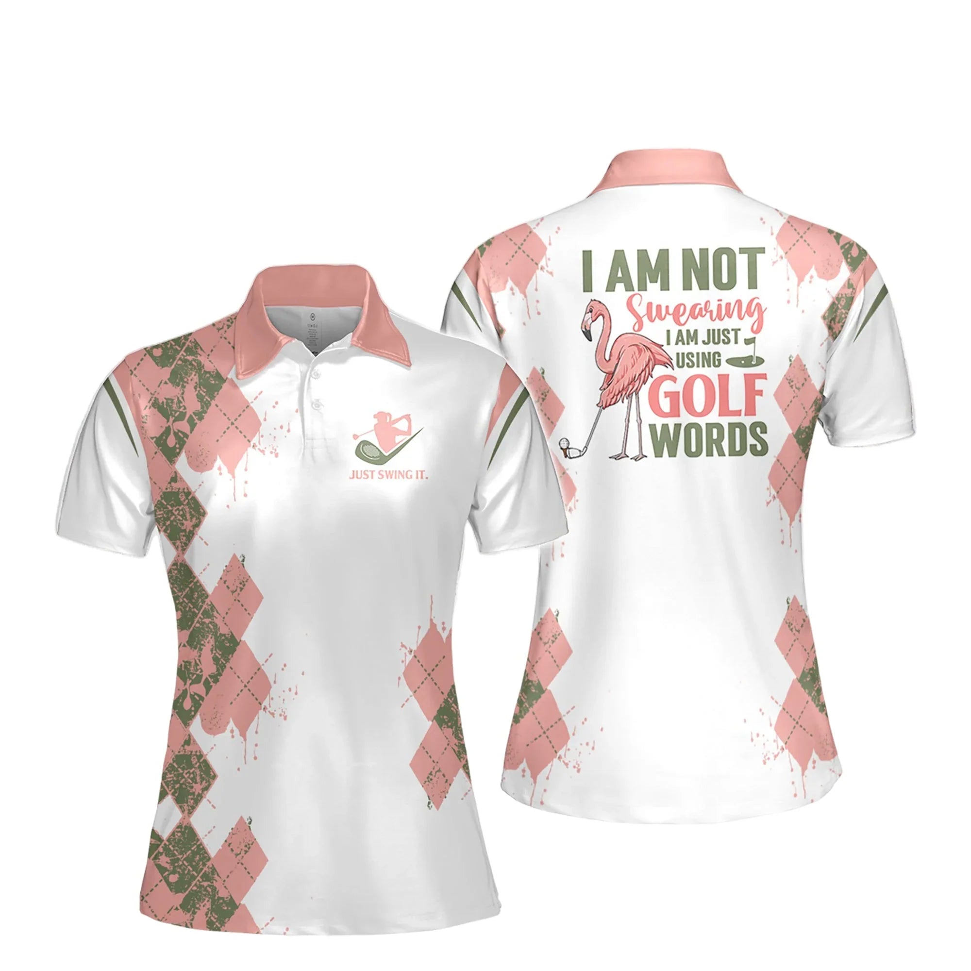 Im Not Swearing Women Short Sleeve Polo Shirt Sleeveless Golf Polo Shirt/ Polo Shirts for Women Sleeveless Summer Sports