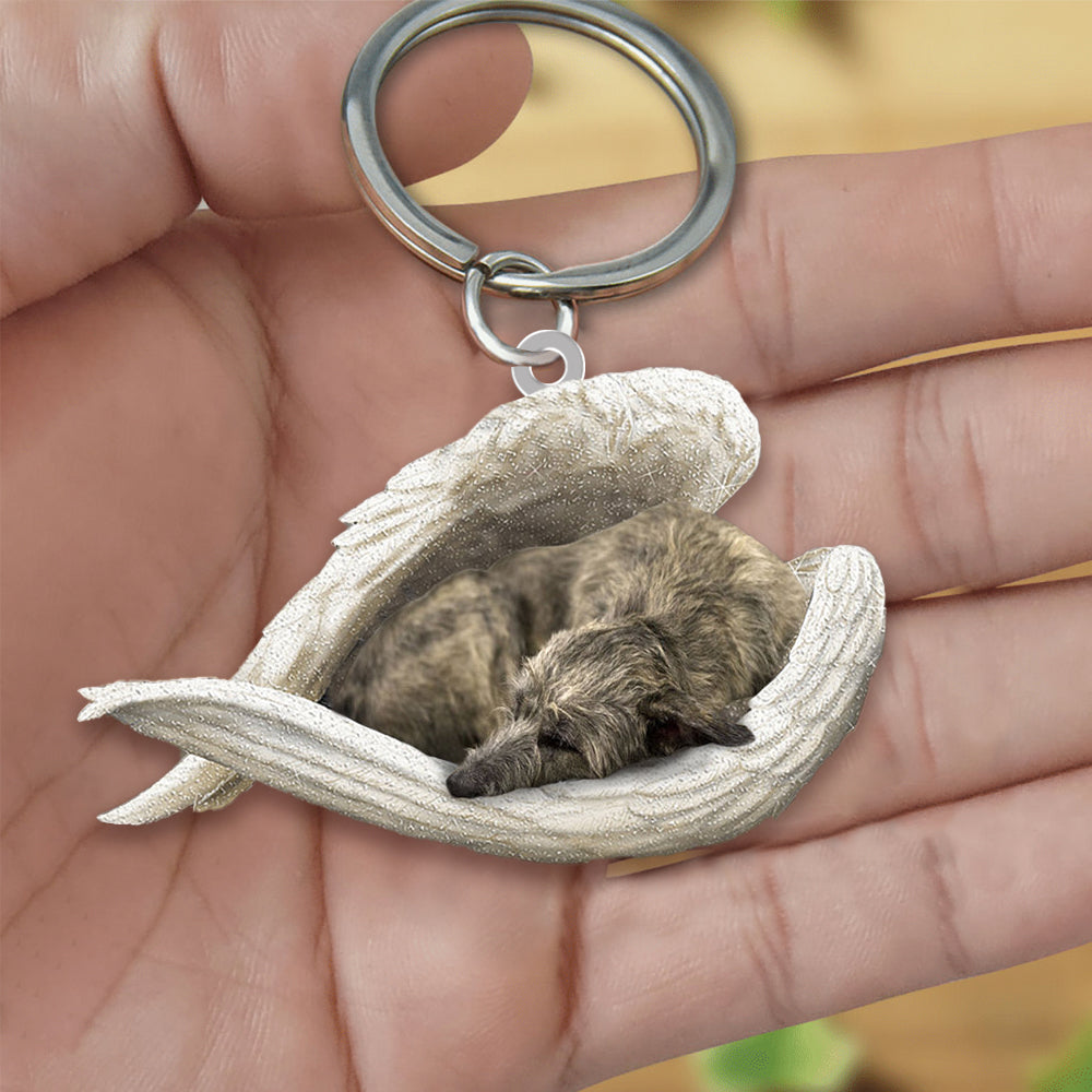 Irish Wolfhound Sleeping Angel Acrylic Keychain Dog Sleeping keychain