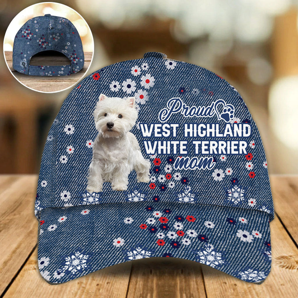 West Highland White Terrier Proud Mom Cap Hat/ Baseball Cap Hat Dog Mom
