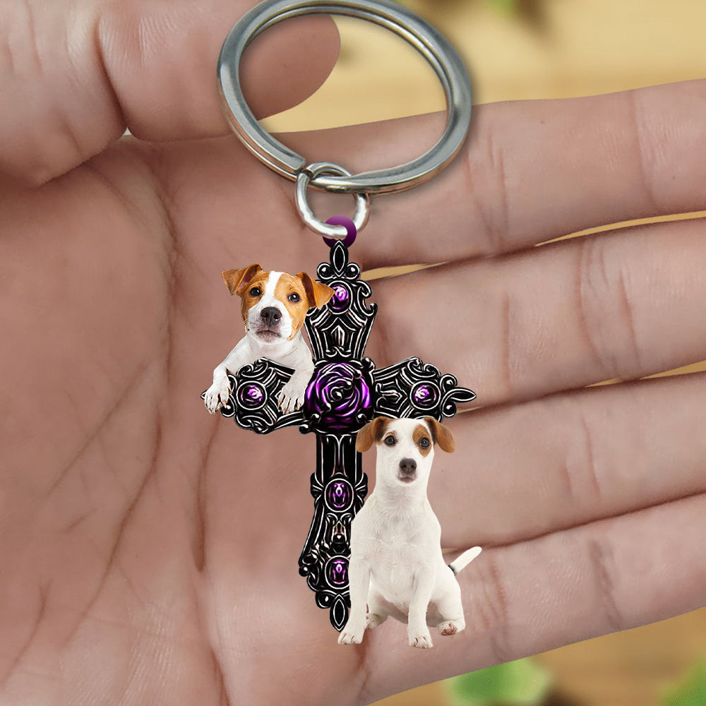 Jack Russell Pray For God Acrylic Keychain Dog Keychain Coolspod