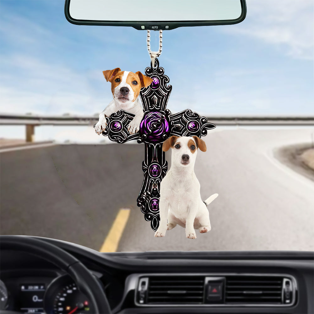 Jack Russell Terrier Pray For God Car Hanging Ornament Dog Pray For God Auto Ornament Coolspod