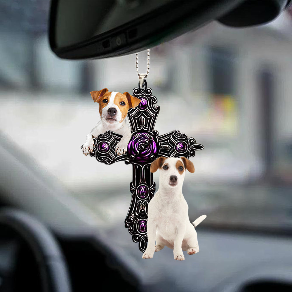 Jack Russell Terrier Pray For God Car Hanging Ornament Dog Pray For God Auto Ornament Coolspod