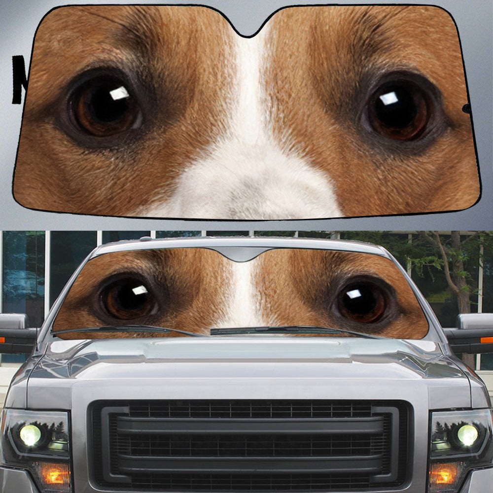 Jack Russell Terrier Eyes Beautiful Dog Eyes Car Sun Shade Cover Auto Windshield