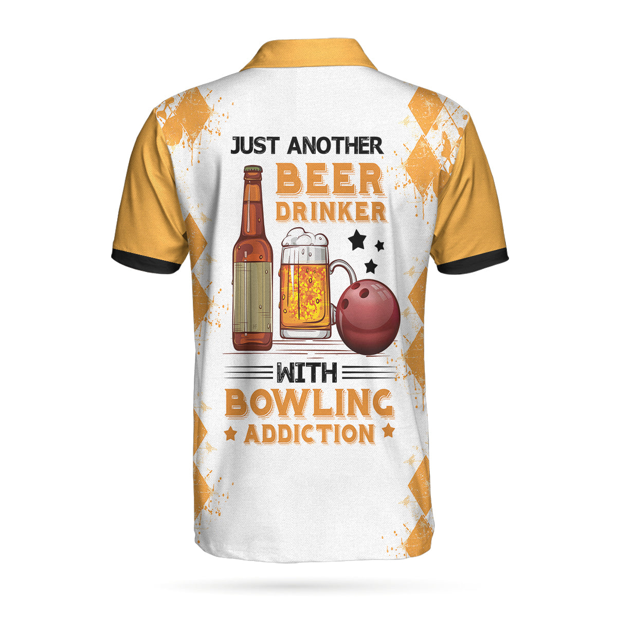 Just Another Beer Drinker With Bowling Addiction Polo Shirt/ Funny Bowling Shirt For Beer Lovers Coolspod