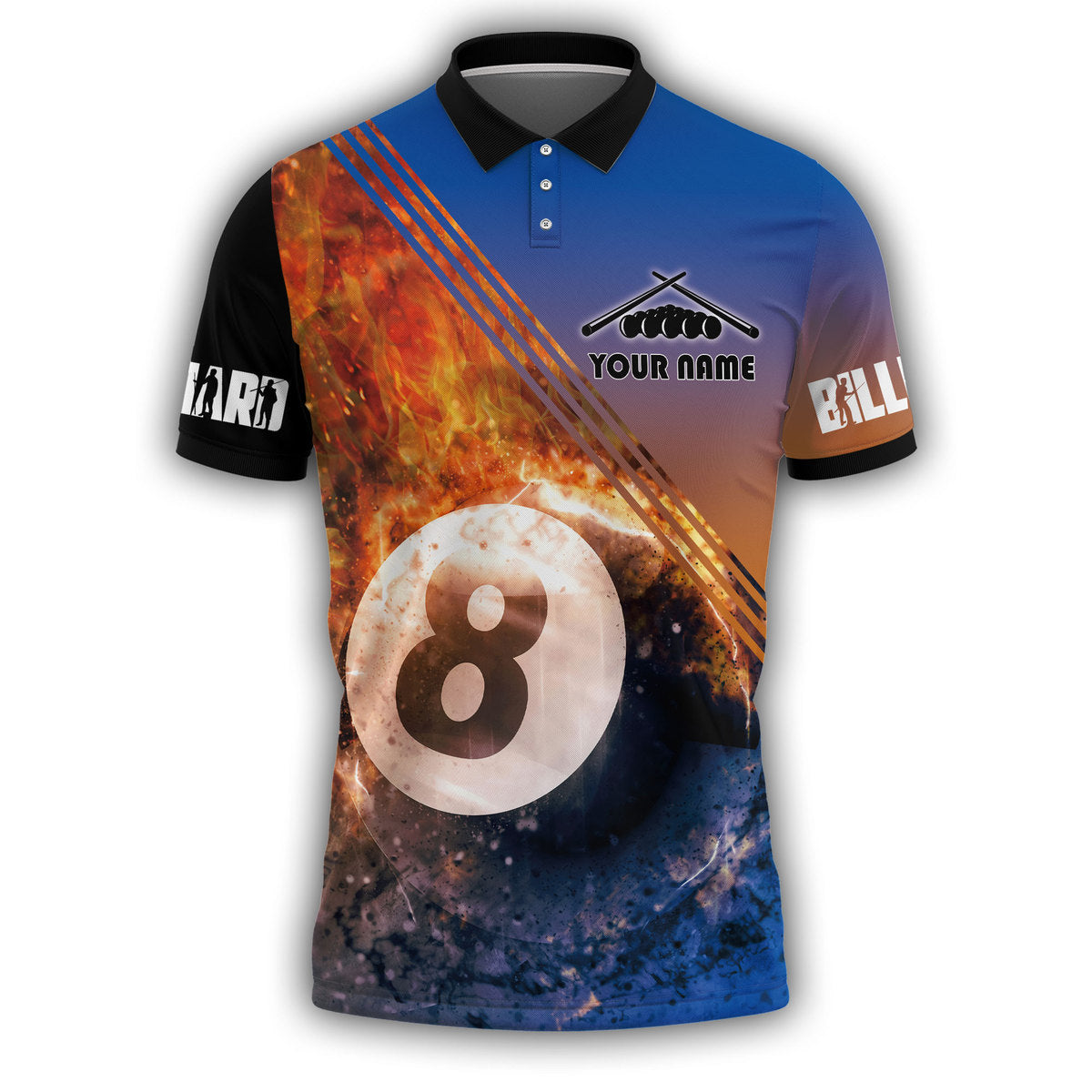 Custom Billiard Pool Shirt Men Women/ 3D Print Polo Shirt For Billiard Player/ Billiard Team