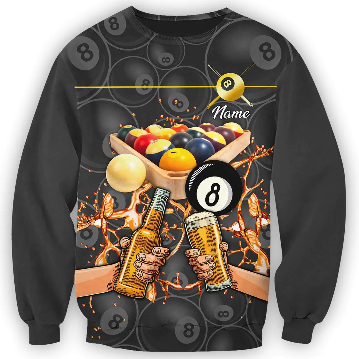 Personalized 3D All Over Print Billiard And Beer Shirt/ Billiard Beer Hoodie Men Womenm Billiard Lover Gift