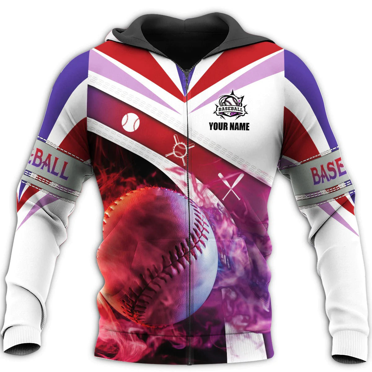 Custom Baseball Tshirt/ Baseball Zip Up Hoodie Men Women/ Baseball Player Sweatshirt/ Baseball Team Uniform