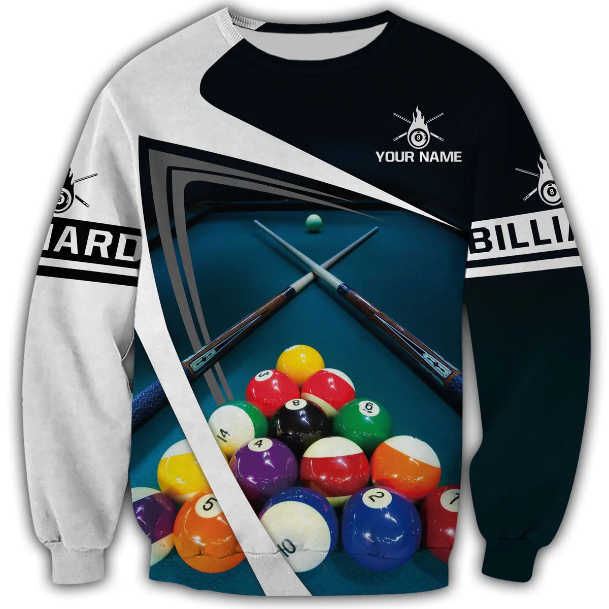 Personalized Name Billiard Shirt Men Women/ Billiard 3D Hoodie/ Billiard Team Uniform/ Billiard Lover Gift