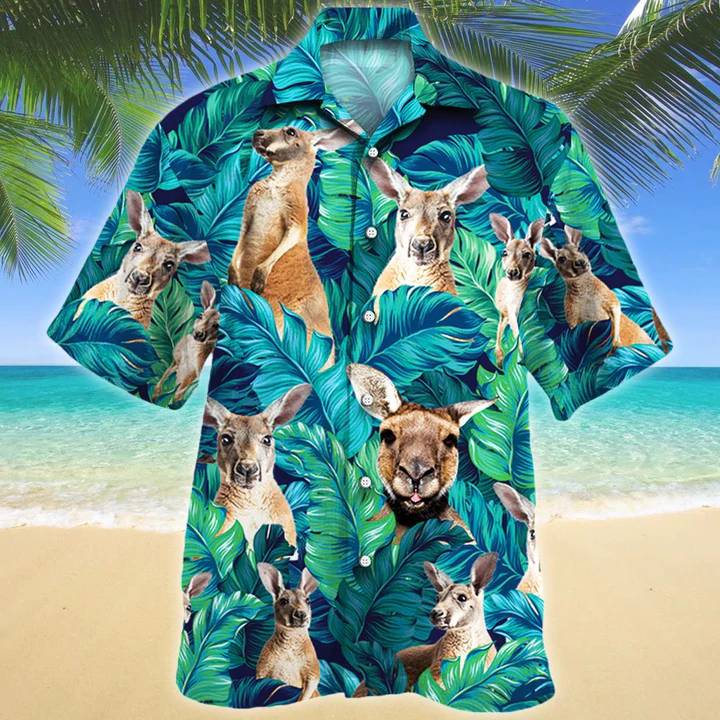 Kangaroo Lovers Gift Hawaiian Shirt/ Animal Hawaiian Shirt Men/ women/ Gift for Kangaroo lovers