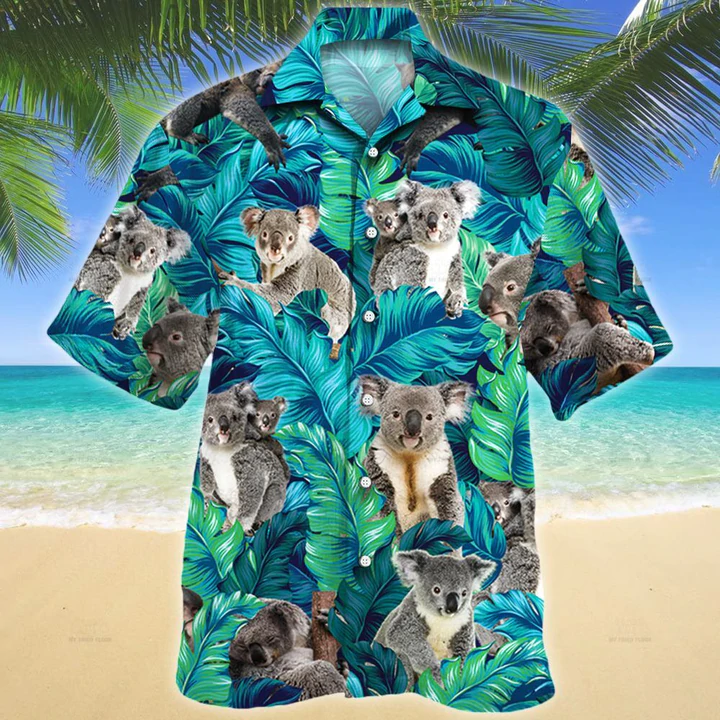 Koala Lovers Gift Hawaiian Shirt/  Animal Hawaiian Shirt Men/ women/ Short Sleeve Hawaiian Aloha Shirt