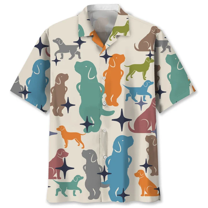 Labardor Hawaiian Shirt/ Hawaiian shirt for men/ Summer gift for Dog lovers