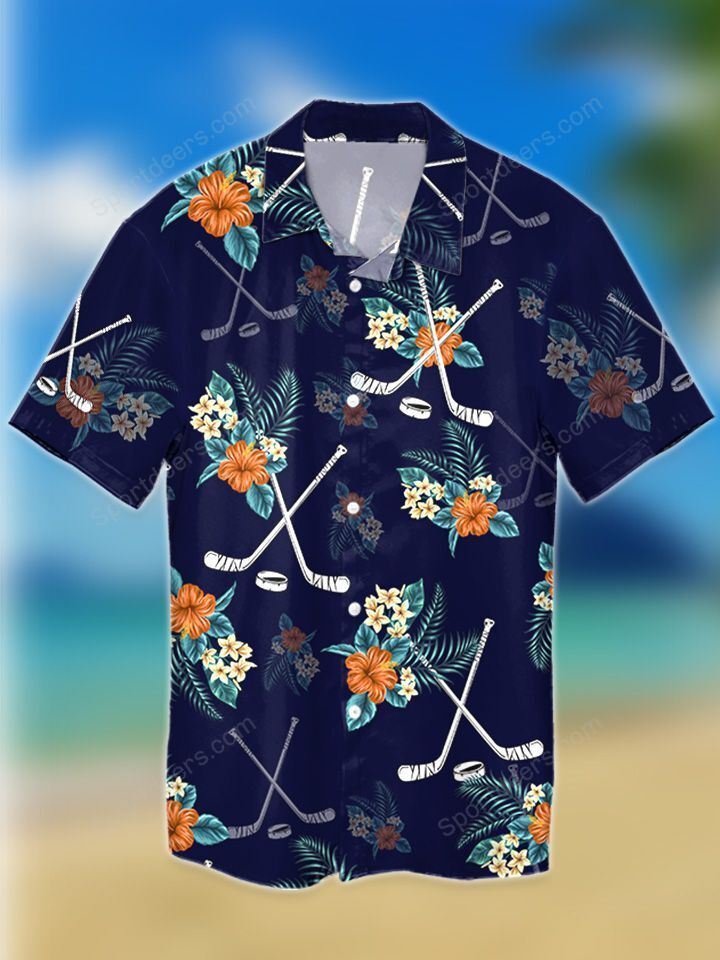 Lacrosse - Tropical Orange Hawaiian Shirt/ Summer gift/ Hawaiian Shirts for Men/ Aloha Beach Shirt