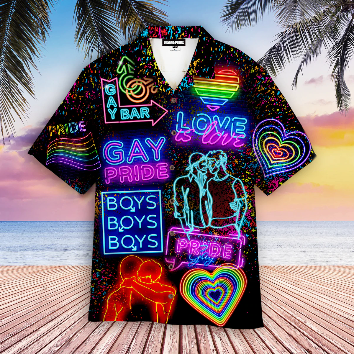 Lgbt Gay Pride Month Hawaiian Shirt/ Gay Couple Hawaiian Shirts/ Present For Gay Man