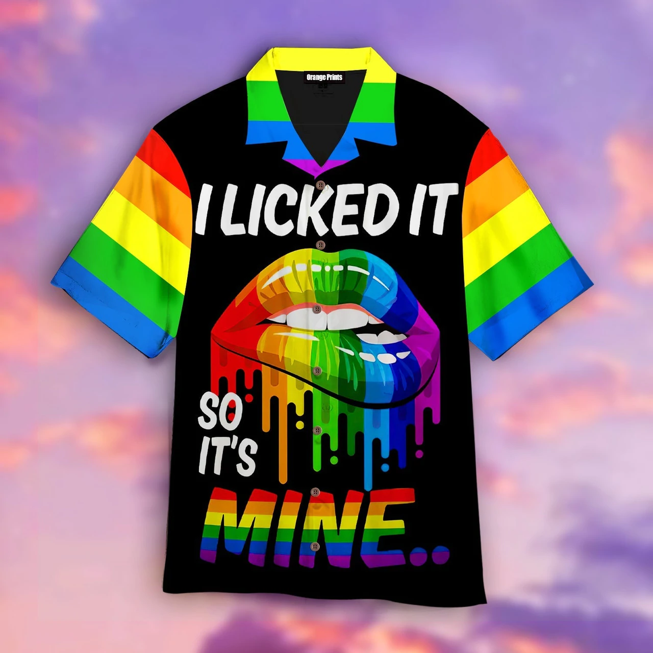I Licked It So It''s Mine Hawaiian Shirt/ Pride Hawaiian Shirt For Lesbian/ Gift For Couple Gay Man