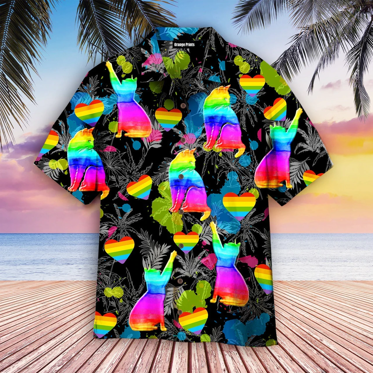 LGBT Cat Pride Month Aloha Hawaiian Shirts