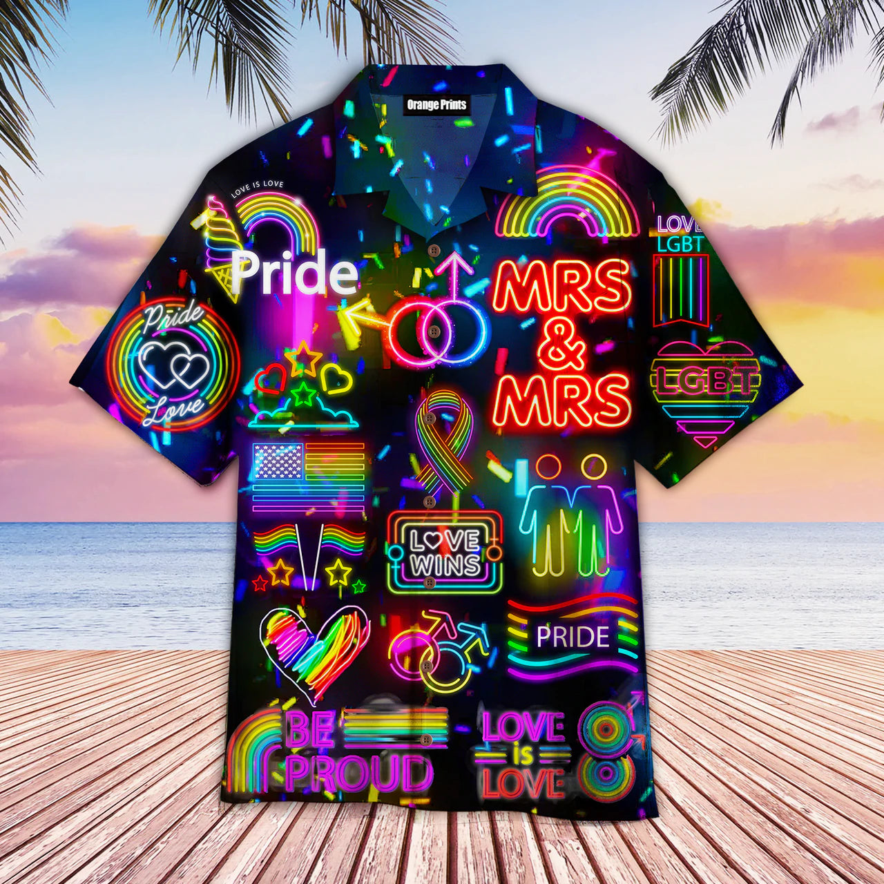 Amazing LGBT Aloha Hawaiian shirt/ Equality Pride hawaiian Shirt/ LGBT Pride Shirt/ Love is Love Shirt