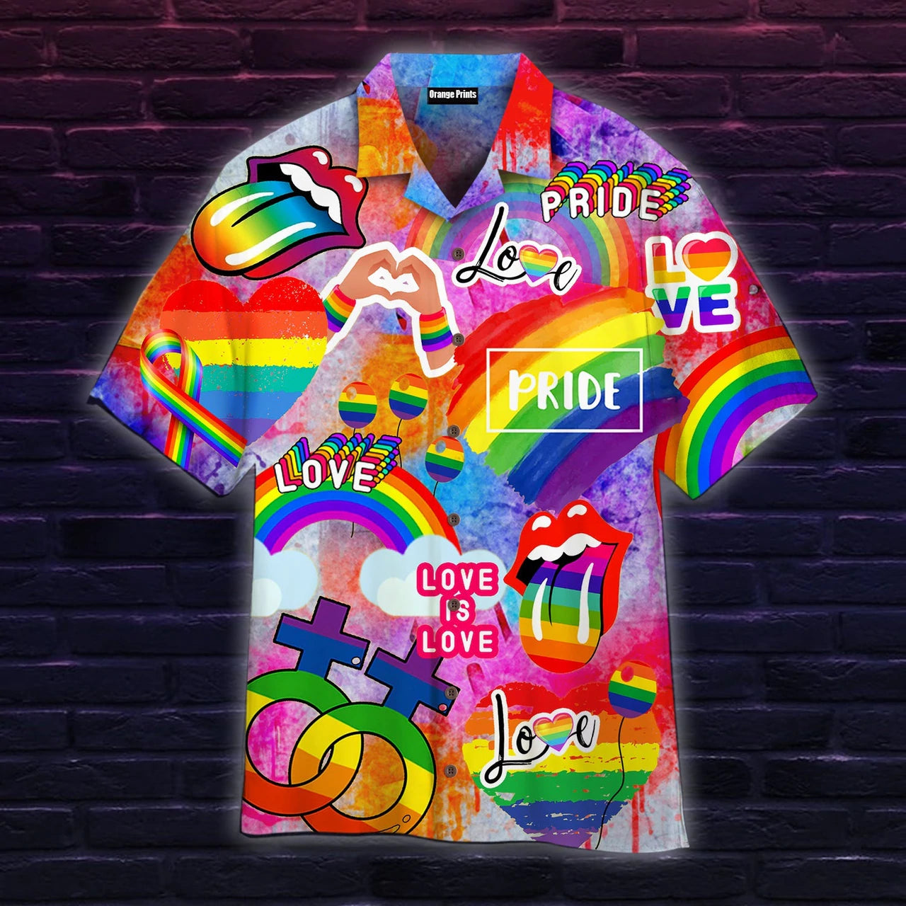 Amazing LGBT Aloha Hawaiian shirt/ Equality Pride hawaiian Shirt/ LGBT Pride Shirt/ Love is Love Shirt
