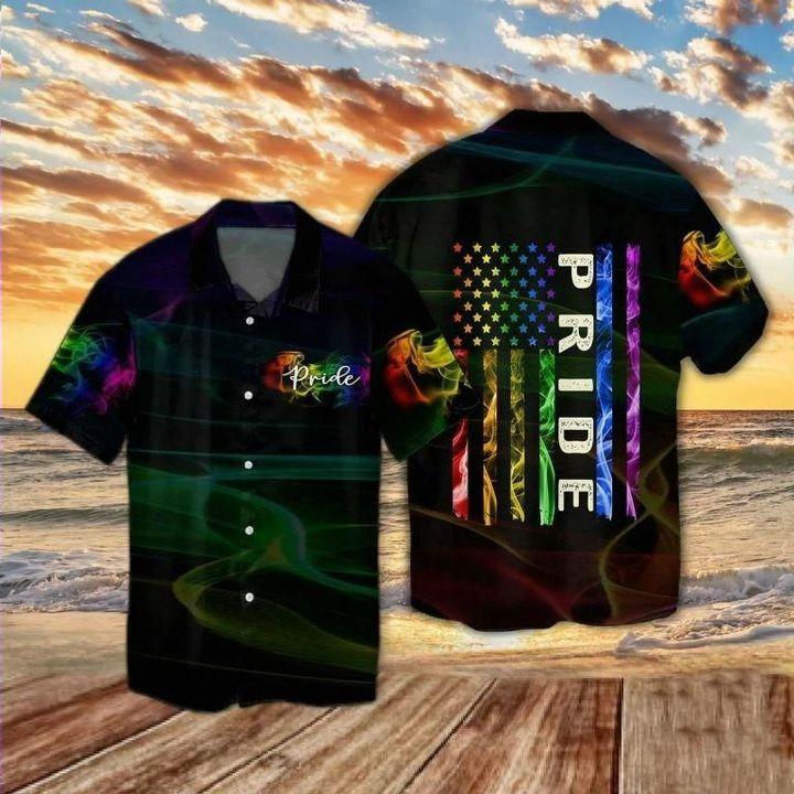 LGBT shirt/ LGBT Pride Flag Hawaiian Shirt/ LGBT Pride Shirt/ Love is Love Shirt