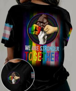 LGBT We Are Stronger Together 3D All Over Printed Shirt For LGBT Community/ Happy LGBT History Month