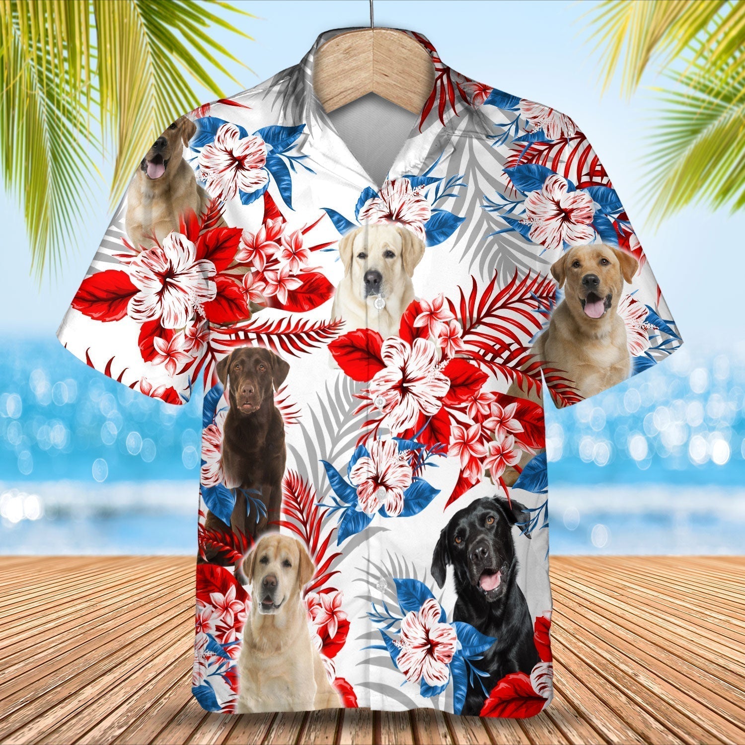 Labrador Retriever Hawaiian Shirt -  Gift for Summer/ Summer aloha shirt/ Hawaiian shirt for Men and women