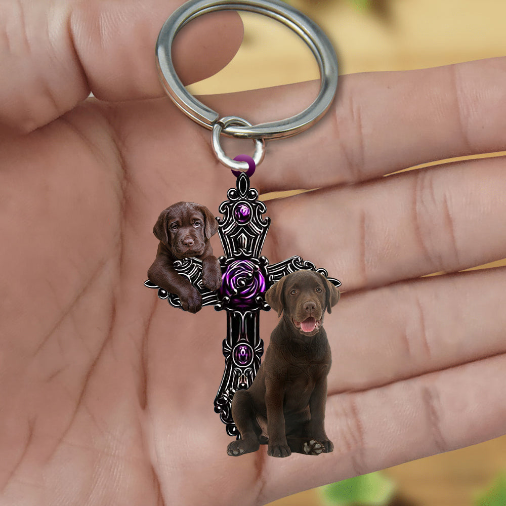 Labrador Retriever Pray For God Acrylic Keychain Cool Dog Keychain Coolspod