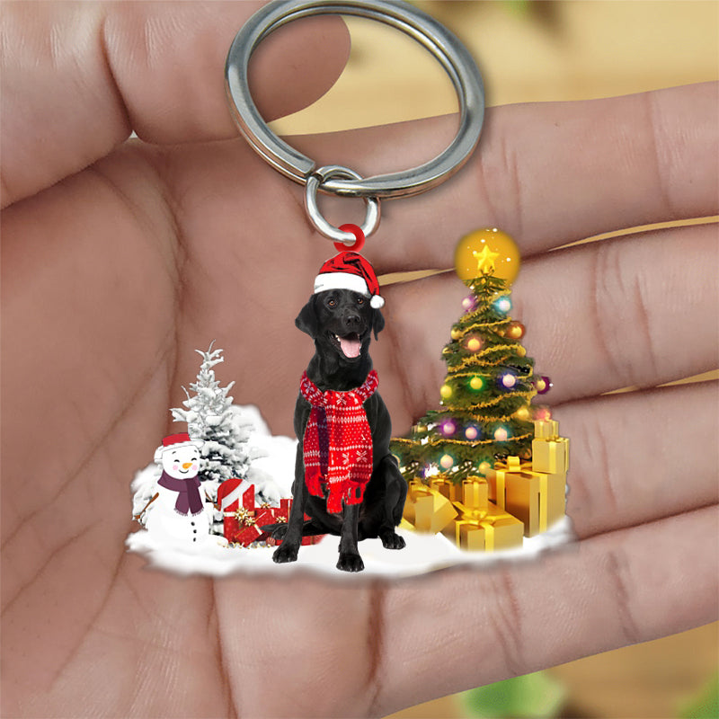Labrador Retriever  Early Merry Christmas Acrylic Keychain Dog Keychain