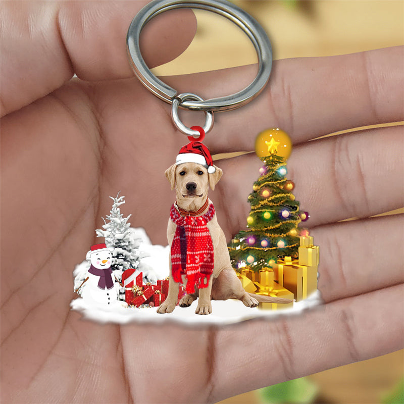 Labrador Retriever Early Merry Christmas Acrylic Keychain Dog Keychain Xmas Gifts