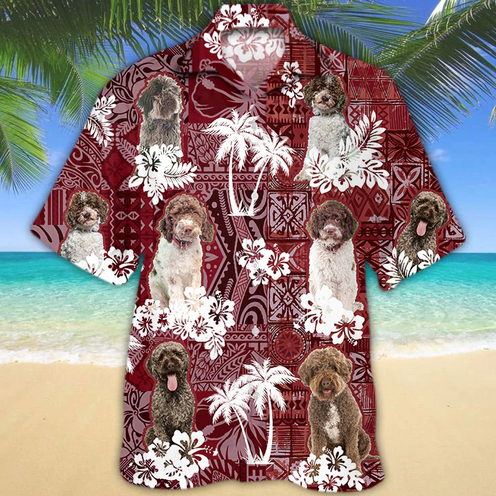 Lagotto Romagnolo Hawaiian Shirt/ Gift for Dog Lover Shirts/ Lagotto Romagnolo Beach Shirt/ Men''s Hawaiian shirt