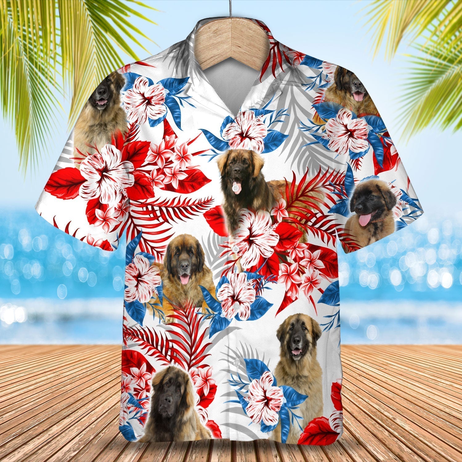 Leonberger Hawaiian Shirt - Summer aloha shirt/ Hawaiian shirt for Men and women