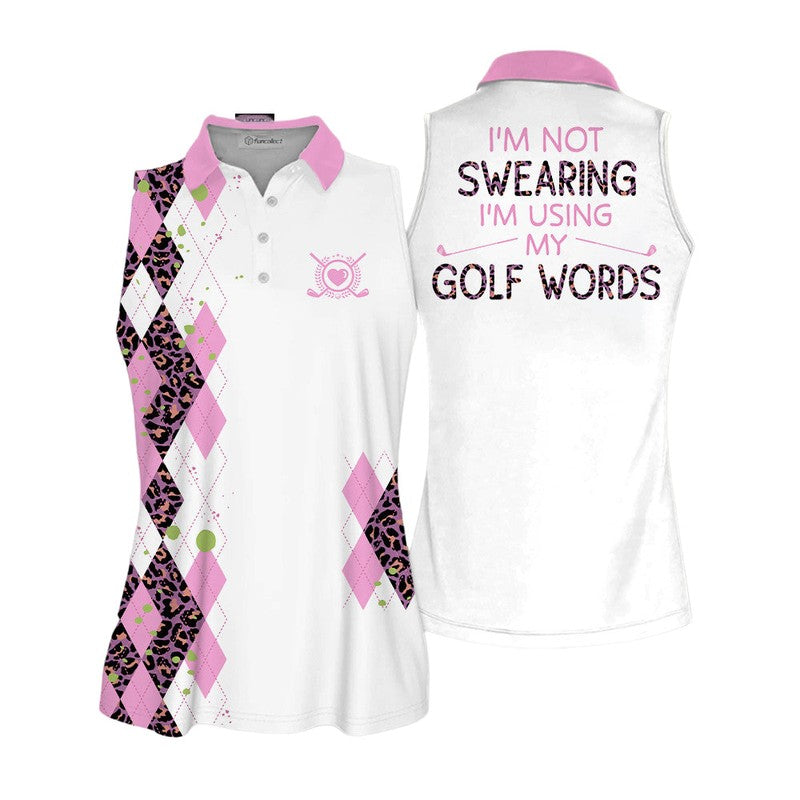 Sleeveless Polo For Golf Woman/ Im Not Swearing Sleeveless Polo Shirt