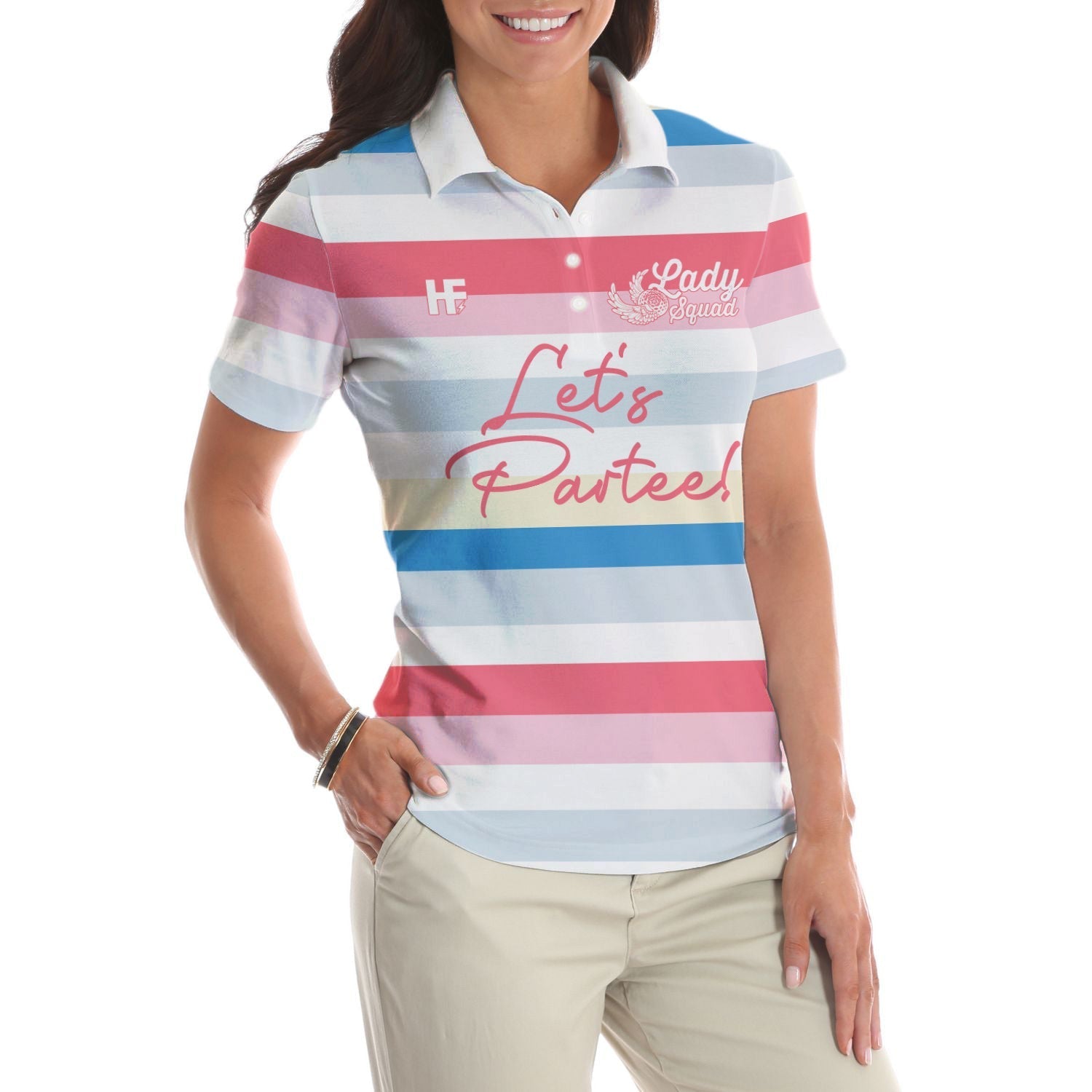 Let''S Partee Short Sleeve Women Polo Shirt Coolspod