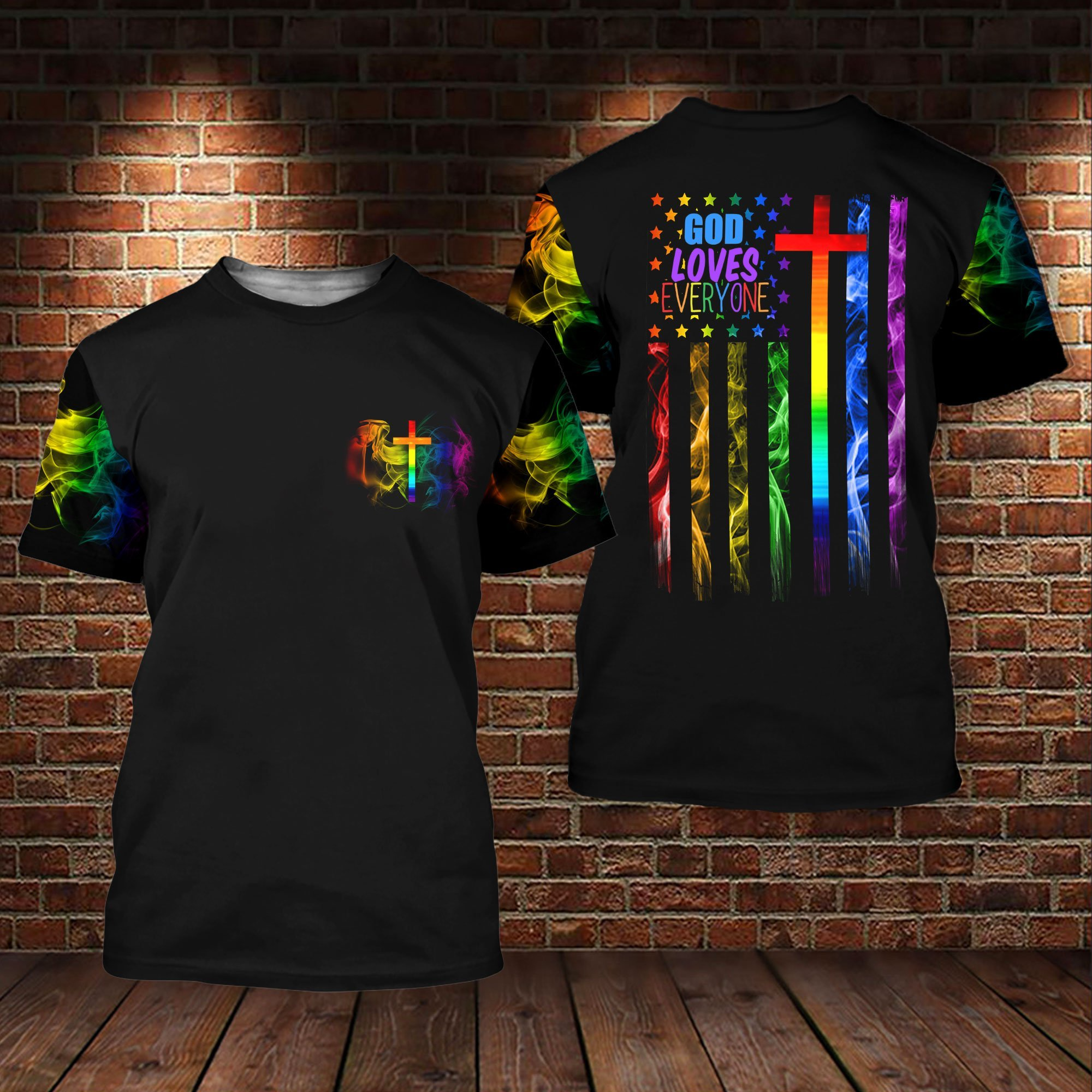 LGBT Shirt God Loves Everyone/ Gift For LGBT/ Queer LGBT Tshirt/ Bisexual Shirts