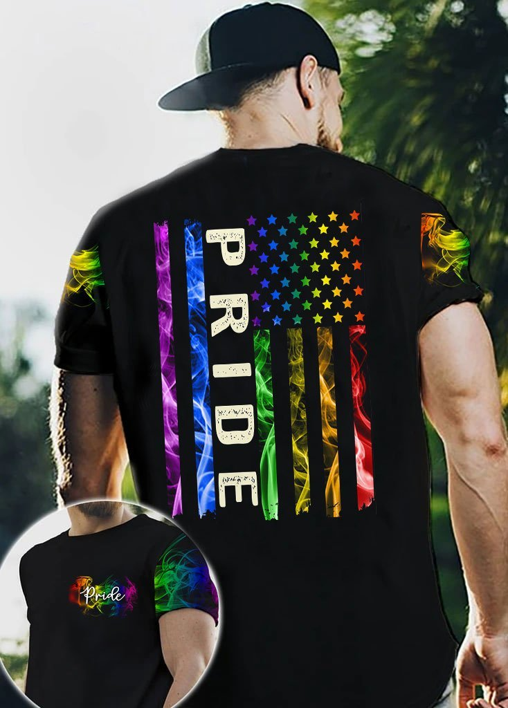LGBT Pride Smoke Vintage 3D All Over Printed Shirts For LGBT Community/ Gift For Gay Man