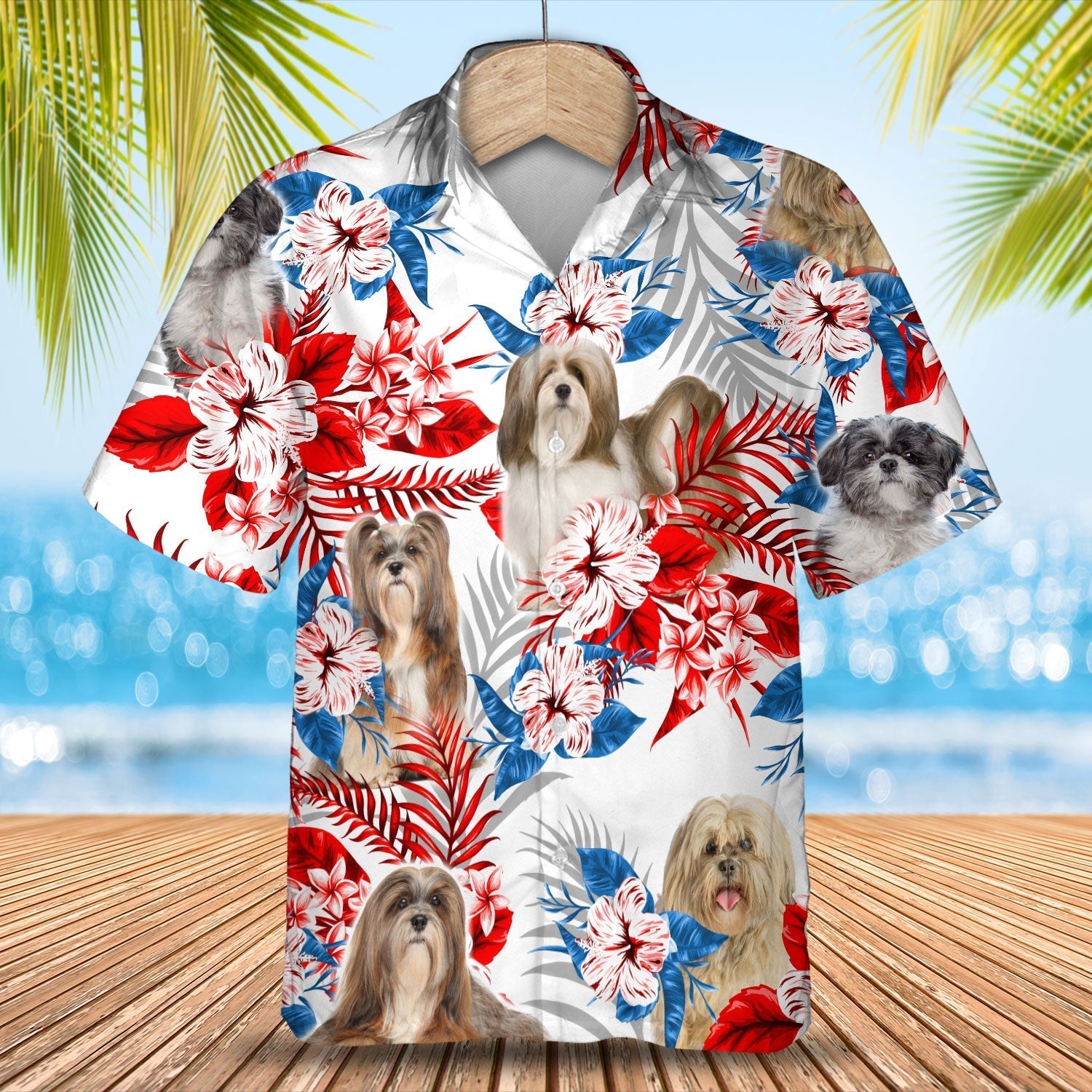 Lhasa Apso Hawaiian Shirt - Summer aloha shirt/ Hawaiian shirt for Men and women