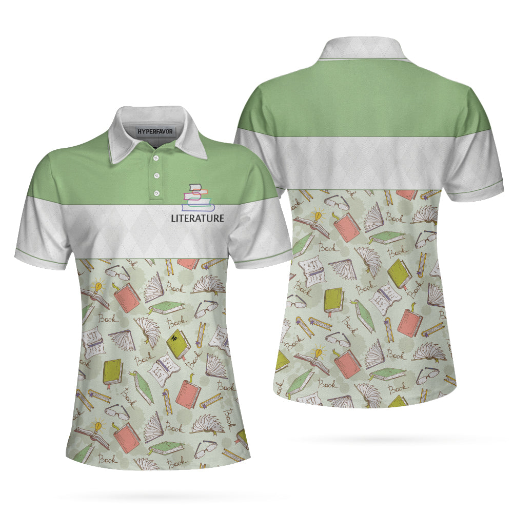 Literature Teacher Short Sleeve Women Polo Shirt/ Literature Shirt For Women/ Gift For Literature Teachers Coolspod