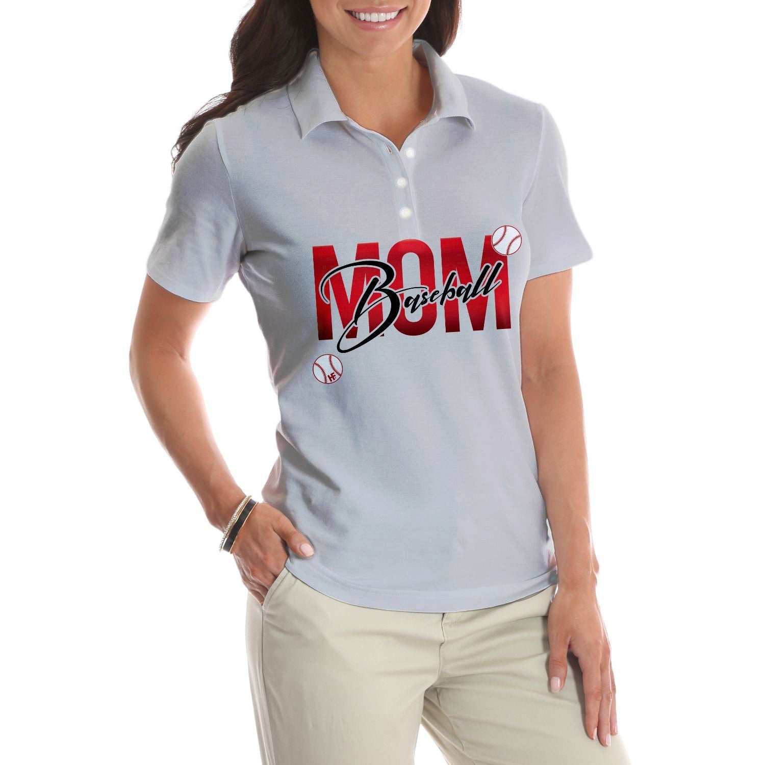 Live Life By The Seams Short Sleeve Women Polo Shirt/ Baseball Mom Polo Shirt/ Cool Baseball Shirt For Ladies Coolspod