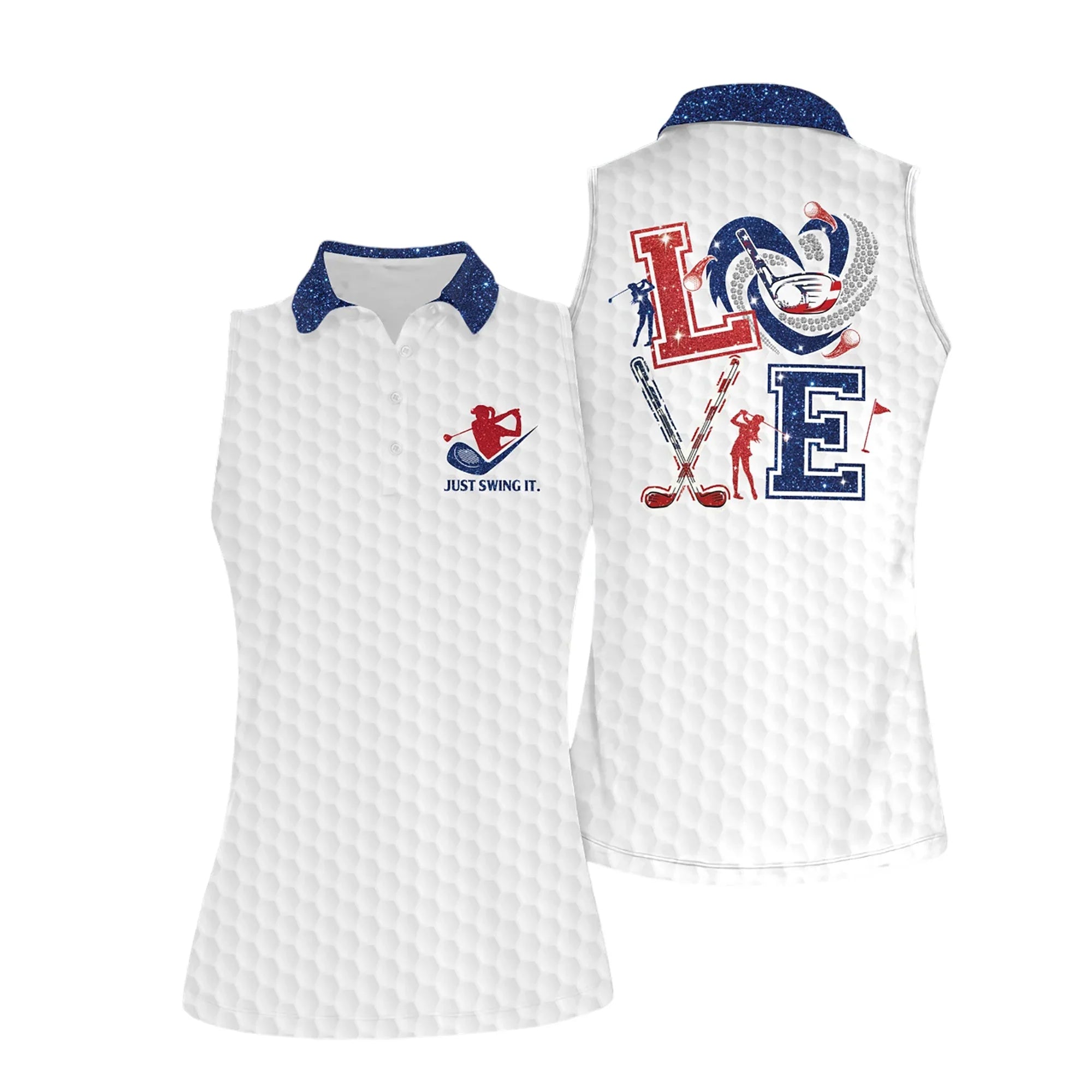 Love Golf Women Short Sleeve Polo Shirt Sleeveless Polo Shirt I/ Polo Shirts for Women Sleeveless Summer Sports