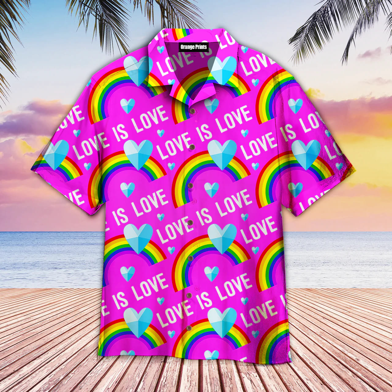 LGBT Love Is Love Pride Hawaiian Shirt/ Lgbt Pride/ Gift For Lover/ Lgbtq shirt