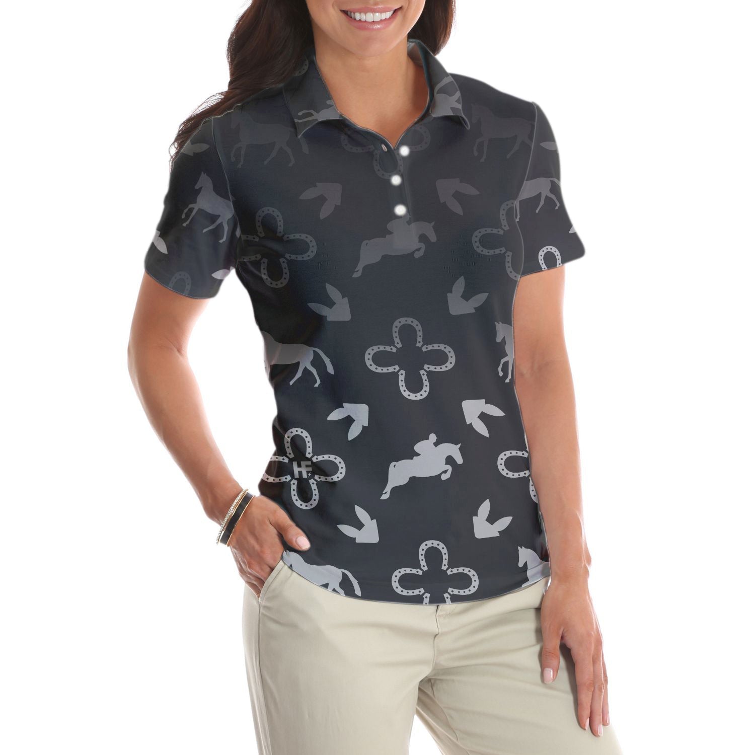 Luxury Equestrian Shirt For Women Short Sleeve Women Polo Shirt Coolspod