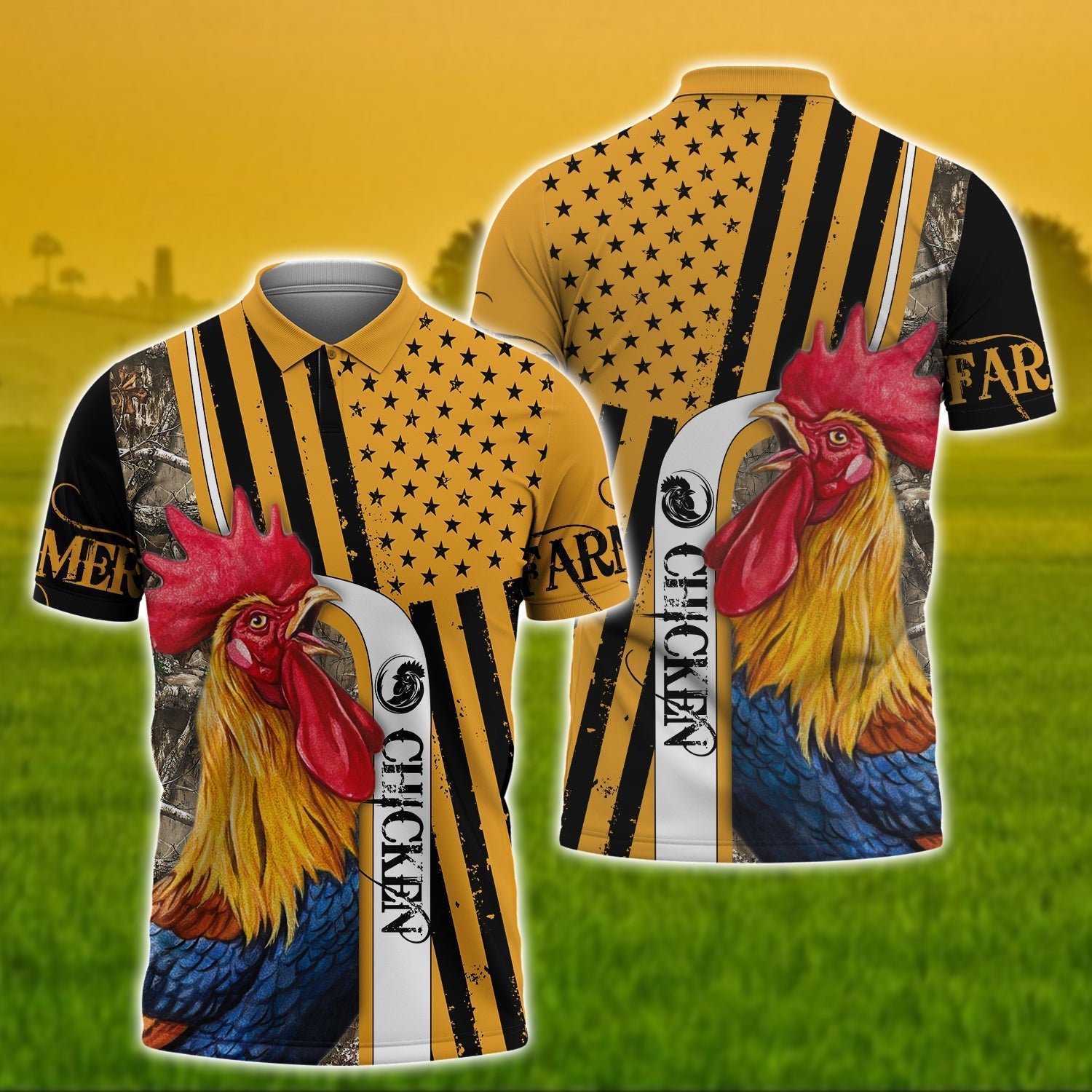 3D All Over Print Chicken Shirt Rooster 3D Tshirt Gift For Farmer
