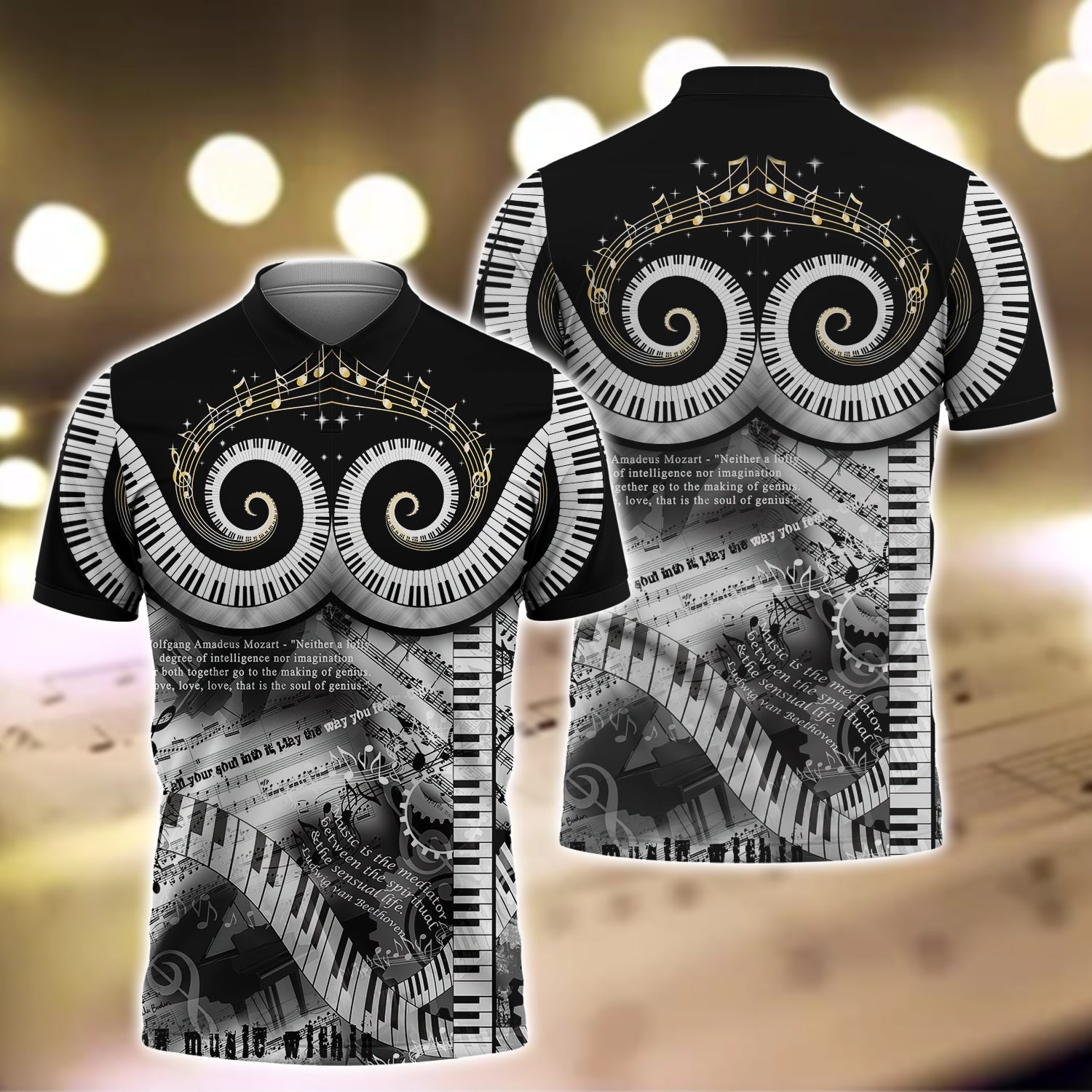 3D Full Printed Piano Shirts Men Women Pianist 3D Tshirt Gift To Piano Lovers