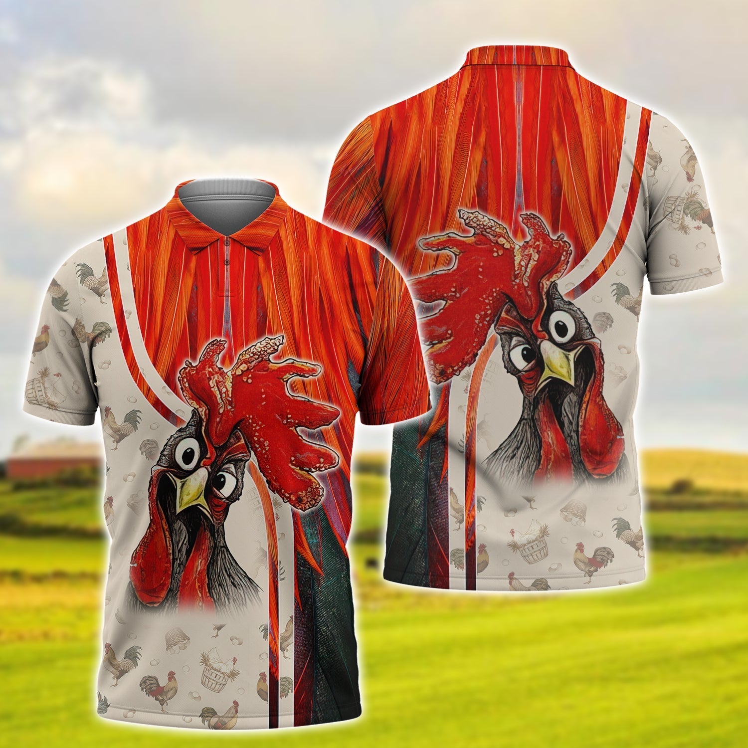 3D Farmer Shirt For Chicken Lover Rooster Full Print Shirts Farmer Gifts