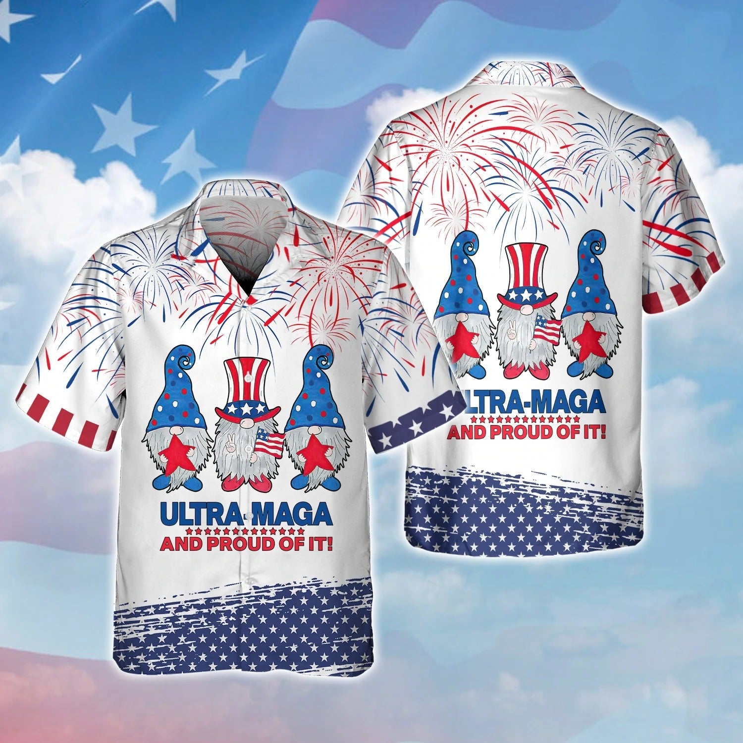 Proud Of American Independence Day Hawaiian Shirt For Men And Woman/ Patriotic Gift For Him Her