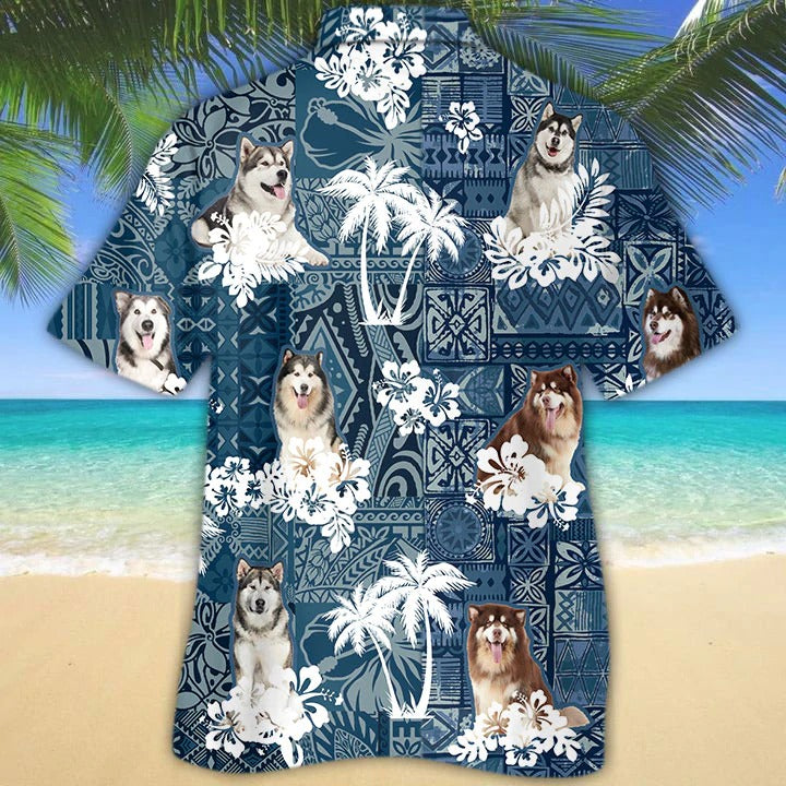 Alaskan Hawaiian Shirt 3D Full Printed Dog Hawaiian Shirts For Travel Summer/ Hawaiian Dog Shirt