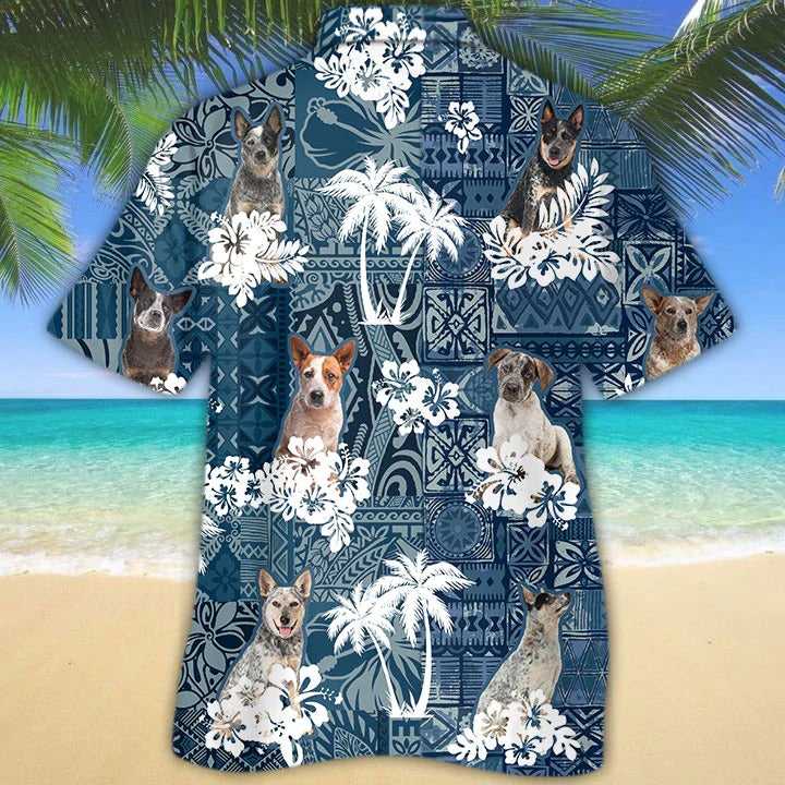 Australian Cattle Hawaiian Shirt/ 3D Full Print Dog Hawaii Shirt/ Gift To Dog Lovers