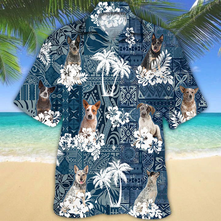Australian Cattle Hawaiian Shirt/ 3D Full Print Dog Hawaii Shirt/ Gift To Dog Lovers