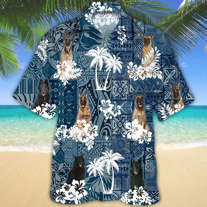 Belgian Shepherd Hawaiian Shirt/ Hawaiian Dog Shirt For Men/ Dog Hawaiian Shirt For Son Daughter