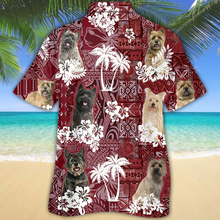 Cairn Terrier Red Hawaiian Shirt/ Gift for Dog Lover Shirts/ Animal Summer Shirts/ Hawaiian Shirt Men