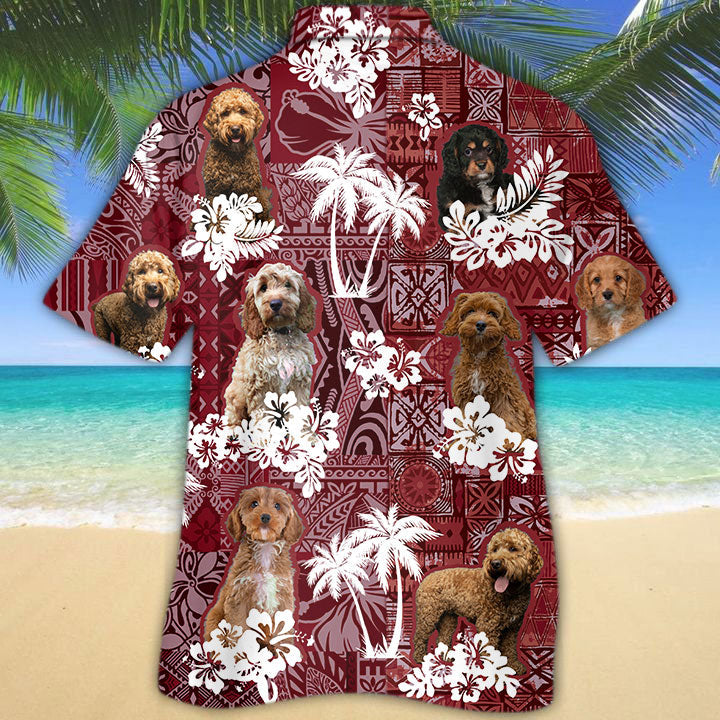 Cavapoo Hawaiian Shirt/ Dog Hawaii Shirt Tribal Pattern