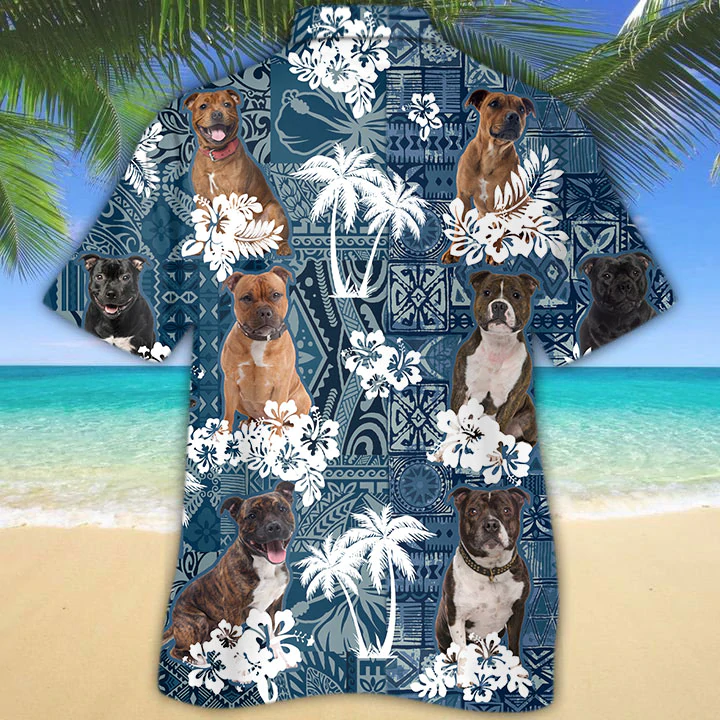 Staffordshire Bull Terrier Hawaiian Shirt